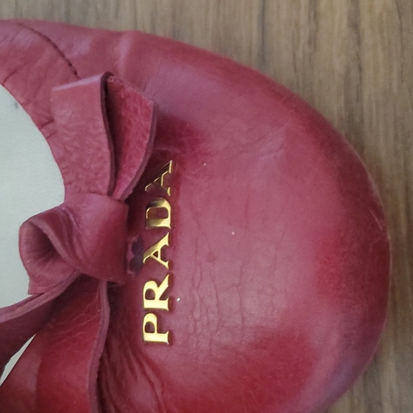 Prada red loafers womens 37 - Picture 2 of 11